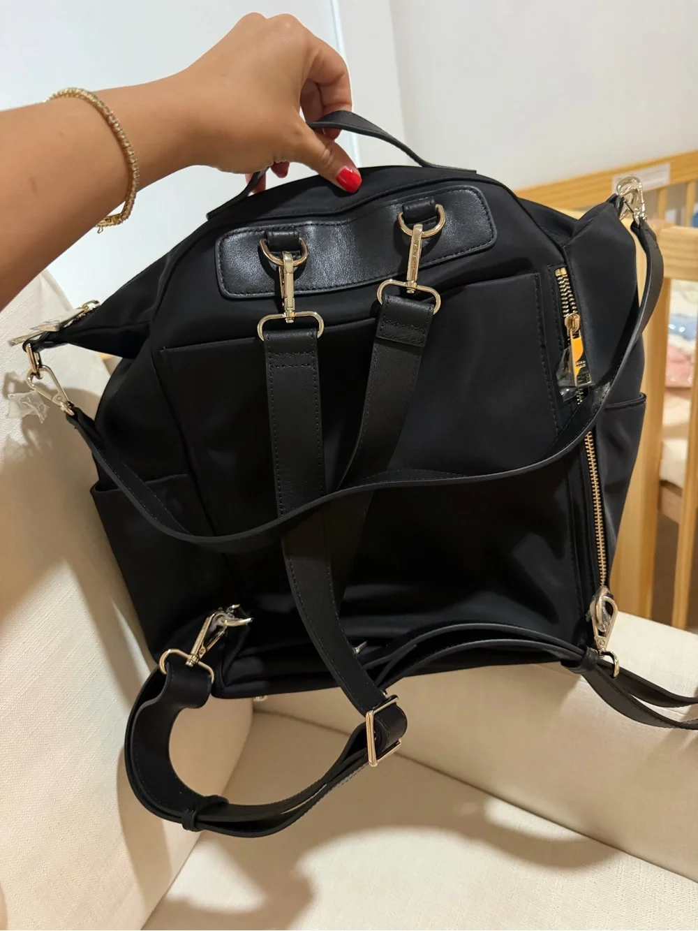 Stevies Backpack Vegan Midi — Black